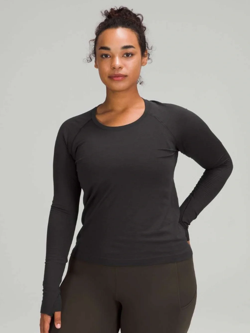 Lululemon Swiftly Tech Long Sleeve Shirt 2.0 *Race Length Black Size 12